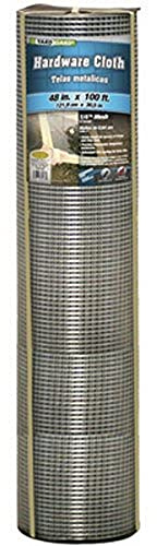 YARDGARD – 1/4 in. Mesh Welded Wire Hardware Cloth Fence – 48 in. x 100 ft. – 23‑Gauge Galvanized Steel – for Garden Protection | Cage Fence | Chicken and Rabbit Fencing | Arts and Crafts