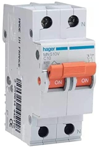HAGER (AUT.+REST) - Hager M144696 - Magnetotermico 1 polo + neutro naranja 10a