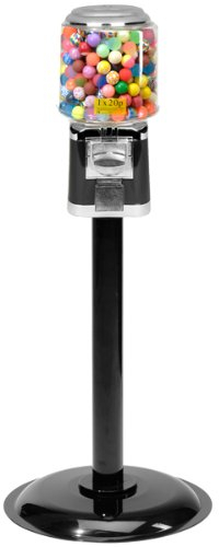 bar@drinkstuff Classic Sweet Vending Machine with Pipe Stand - Coin Operated - Gumball Machine Sweet Dispenser