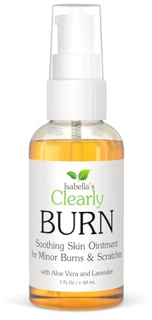 Isabella’s Clearly Burn – Aloe Vera Skin Oil with Lavender & Peppermint, Lightweight Cooling Body Oil for Dry or Sun-Exposed Skin, Natural Water-Free Moisturizer