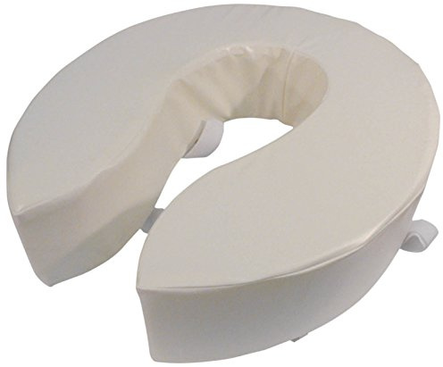 Aidapt 100mm (4) Elevation Raised Foam Padded Comfortable Toilet Seat Easy Fit White