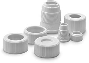 Ateco Universal Pastry Coupler and Cap Set | 7 Piece Set | Works with 250 Ateco decorating Tubes plus tips from other brands