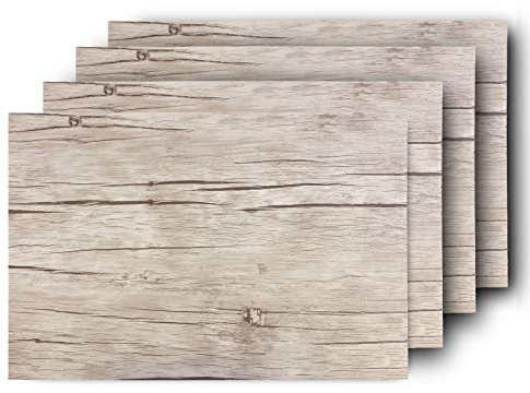 Westmark 4 Tischsets/Platzdeckchen, 45 x 30 cm, Synthetik, Holzoptik, Saleen-Edition: Nature, Eiche hell, 01059810150