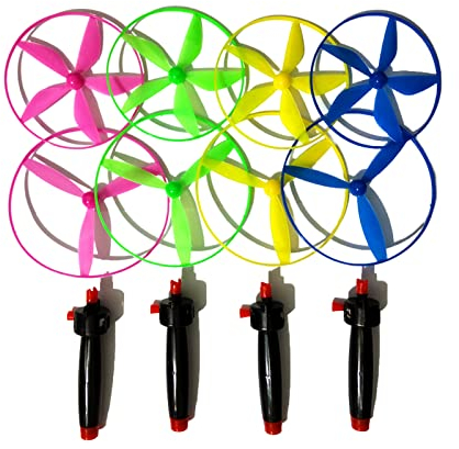 YaqvYoNg 4 Pcs Flying Saucer Portable Propeller Flying Saucer Lightweight Fly Toys for Children