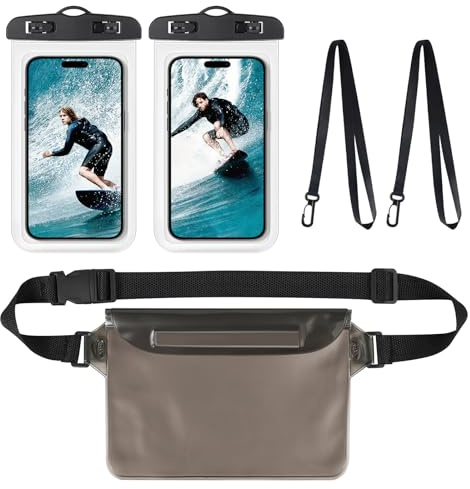AOOSA Waterproof Phone Pouch, 2 Phone Dry Case and 1 Pouch Dry Bag