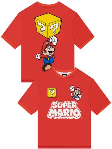 Super Mario Maillot De Football pour Garçon, Ensemble De Football Oversize Mario pour Enfant, Vêtements Garçon, Rouge 5-6 Ans