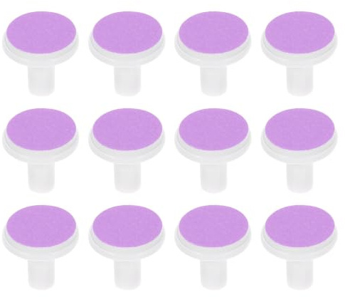 HOMOCONO Kit de Manucure 12pcs Parties de Lime à Ongles pour Bébé 6-12 Mois Têtes en Plastique et Papier Abrasif Design Pratique pour Ongles de Bébé