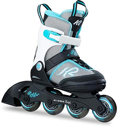 K2 Mädchen Marlee Roller Skate Black - Grey - Light Blue,M (EU: 32-37 / UK: 13-4 / US: 1-5)