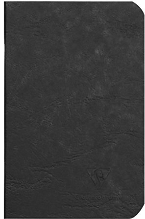 Clairefontaine 734101C - Nomaddict Carnet Agrafé Noir 9x14cm 96p Unies Cuir