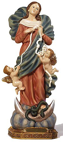 Statua Madonna scioglie nodi in resina cm. 14,5 by Paben