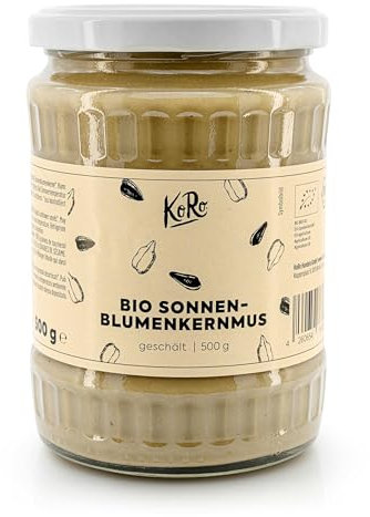 KoRo - Purée de tournesol Bio - 500 g - 100% de graines de tournesol - Riche en acides gras insaturés - Goût léger de noisette - Excellente purée à tartiner et dans les sauces de salade.