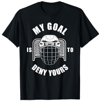 Funny Ice Hockey Goalie Design Kids Men Women Hockey Player T-Shirt