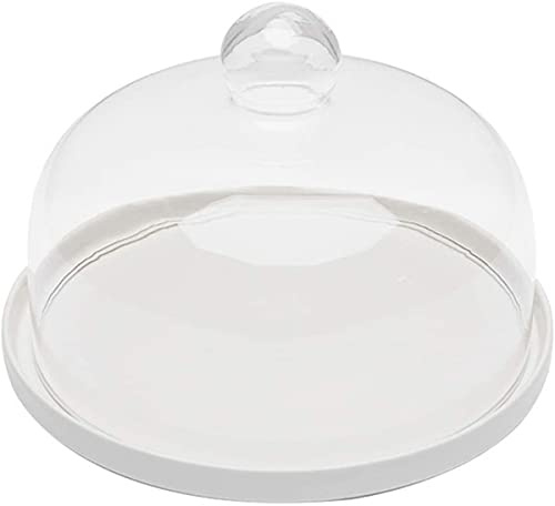 TSTSM 1 Set Cake Bell Jar with Plate Glass Cheese Bell Cake Platter Hood Dome Pies Glass Dome Cake Stand Cake Bell Food Cover Lid for Patisserie Food Cover