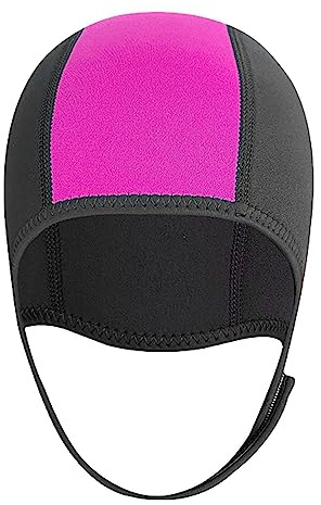PW TOOLS Bain Femme | Bonnet Bain Thermique en néoprène 2,5 mm - Bonnet Bain Professionnel, Bonnet imperméable pour la plongée sous-Marine Adulte, la plongée en apnée, Le Surf