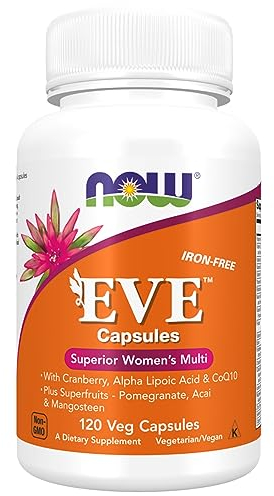 Now Foods, EVE, Multivitamines pour Femmes, 120 Capsules végétaliennes, Testé en Laboratoire, Sans Gluten, Végétarien, Sans OGM