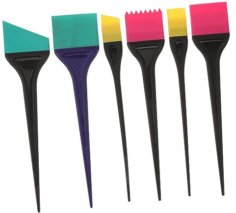 Cepillo para Teñir el Cabello: 6 Piezas Aplicador Silicona Cepillo De Aplicador De Tinte De Color Pinceles Para Pintar El Cabello El Pincel Modificar