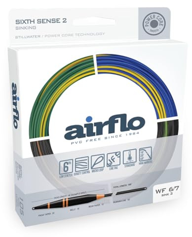 AIRFLO Sixth Sense 2 DI7 Sinking Fly Line 7/8 wt Black