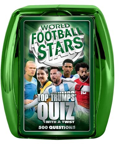 Top Trumps World Football Stars Quiz Travel Game, Classic Game, educational gift for ages 6 plus