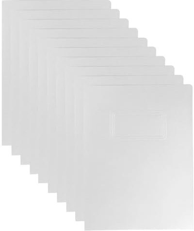 10 Piezas Carpetas de Papel Kraft A4, Carpetas de Proyectos A4 con 2 Bolsillos, Carpetas de Cartón para Documentos Subcarpetas Simples, Carpeta de Presentación para Escuela Oficina Hogar (Blanco)