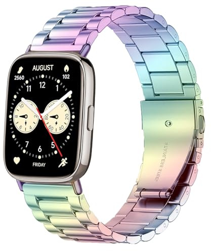 Issinlky Metallarmband för Redmi Watch 5 Lite/5 Active, 22MM armband i rostfritt stål för Xiaomi Redmi Watch 5 Lite/5 Active