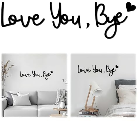 Love You Bye Wood Sign Home Decor,Above Door Topper Decoration,Boho Decor for Window Wall Express Love and Warm for Your Family Lovers,Wall Art Gift Hallway Entryway Door Decorations for House Office