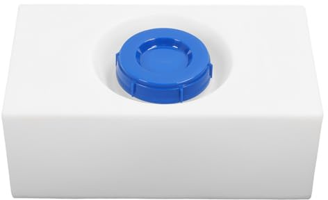 8 gallon vattentank, genomströmningssäker LLDPE sötvattenbehållare för husbilar, släpvagn, båt, kvadratisk form, slät och förseglad, 130 mm brett muninlopp,
