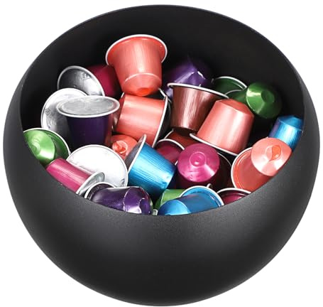ELLDOO Coffee Pod Holder, Black Metal Coffee Pod Storage for K Cup Nespresso Vertuo Keurig, Creamer Organizer Candy Bowl Fruit Jar for Countertop Kitchen Breakroom (Without Base)