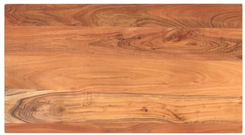 Mandloder Plateau de table rectangulaire, 120 x 50 x 2,5 cm, en bois d'acacia massif, robuste, pour table à manger, bureau et table de bar, surface naturelle, durable