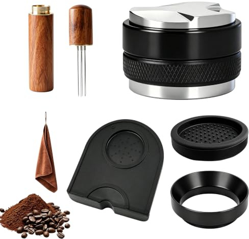 Gsdfldob Juego de Tamper 51mm Kit Barista Distribuidor Cafe 51mm