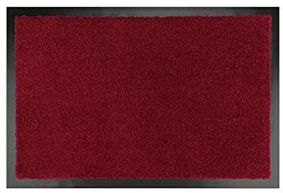 WohnDirect Premium Fußmatte Rot 60x90 cm für Innen und Außen - Schmutzfangmatte mit sehr guter Schmutzaufnahme - rutschfest & waschbar - Küchenteppich, Teppich Läufer, Küchenläufer, Eingangsmatte