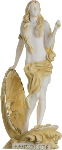 Rising Venus Aphrodite Zeus Fille Déesse Grecque Ton Or Statue Sculpture 18 cm