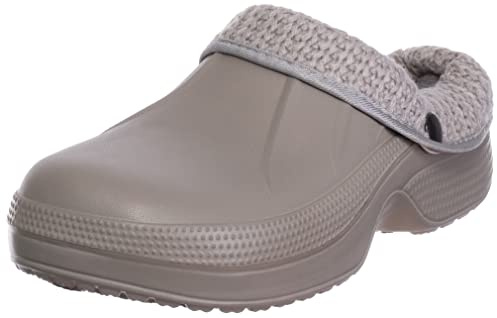 Brandsseller Sabots d'hiver pour homme avec insert en tricot et doublure en fourrure chaude