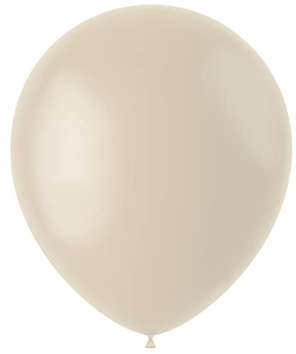 Folat 19638 ballonger creamy latte 33 cm 13 tum 50 stycken kaffe brun aprikos latexballonger helium för födelsedag, bröllop, babyparty, safari, djungelfestdekoration, beige