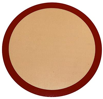 Tapis de cuisson rond en silicone antiadhésif, réutilisable et résistant à la chaleur, pour gâteaux, pain, pizza, macaron, pâtisserie, biscuits, petits pains, tartes