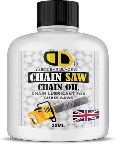 DD Teck 30ml | Chainsaw Chain & Bar Oil For All Makes & Models, Premium Lubricant, Anti Rust Chainsaw Chain Oil, Non Toxic Lubricating Bio Mineral Oil (30ml)