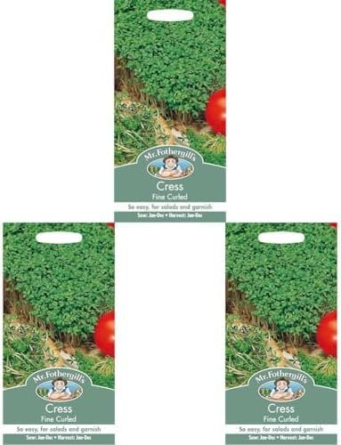 Mr Fothergill's 18292 Vegetable Seeds, CRESS Fine Curled (Pack of 3)
