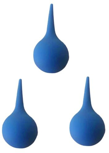 FRCOLOR 3 Piezas Herramienta De Limpieza De Oídos Bulbo Del Oído Para Bebé Bulbo De Cera Del Oído Cachorro Aspirador De Bulbo Bombilla De Mano Bulbo Del Oído Para Adultos Kit De Oído Blue