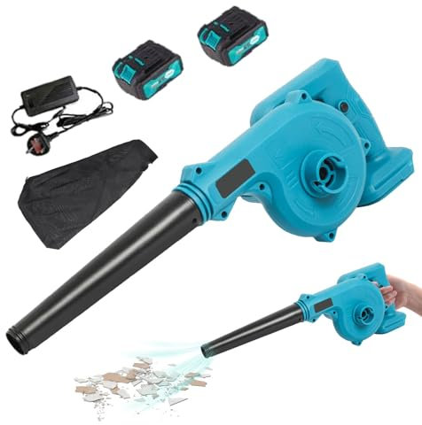 Soplador de Hojas inalámbrico - Soplador de Hojas eléctrico 2 en 1, Soplador eléctrico inalámbrico, soplador de Hojas inalámbrico Aspiradora Multifuncional para Limpiar el Polvo y el jardín, Sopl