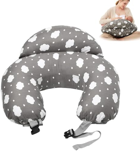 Accmuzzy Nursing Pillow for Breastfeeding Baby,Multifunctional Breastfeeding Pillows for Sleeping with Cover,Gifts for Moms-Washable Feeding Pillow with Adjustable Waist Strap and Side Support