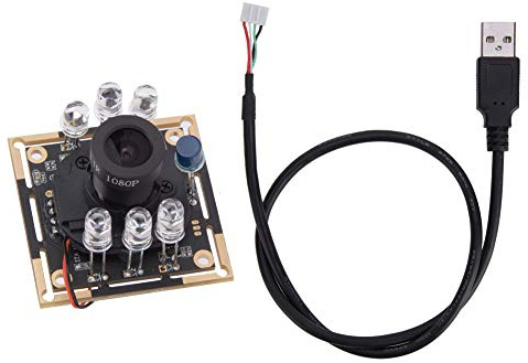 USB Camera Module Board OV9732 Chip, IR CUT Infrared Face Recognition Camera, 1280x720 Resolution 30fps 72° View Angle, Plug and Play USB Webcam for Android Linux Systems