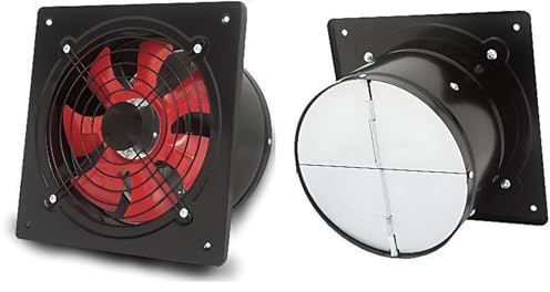 12 inches,Ventilador de extracción de humo de cocina de baja ruido con ventilación ajustable de velocidad a través de la pared, ventilador de ventilación para baño, ventilador de extracción