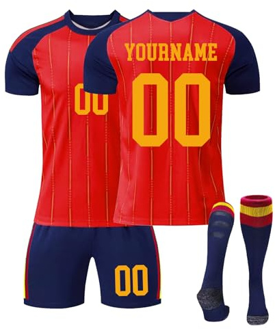 Camiseta de Fútbol Copa Mundial 2026 Personalizadas para Hombres y Niño, Copa Mundial equipación Fútbol DIY Nombre Número con Conjunto Top Pantalón Corto y Calcetines Regalo de Futbol