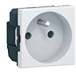 Legrand 099680 Mosaic Prise de Courant avec Terre 2P+T à Composer, Blanc