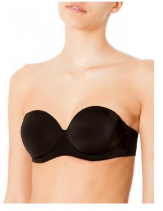 REGGISENO FASCIA IMBOTTITA CON IMBOTTITURE ESTRAIBILI INFIORE ART 2005 COLORE E MISURA A SCELTA (2, NERO)