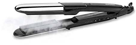 BaByliss Steam Pure, Dampf-Glätteisen mit schonendem Wasserdampf, 5 Temperaturstufen von 170°C bis 230°C, Titan-Keramik Beschichtung, ST495E