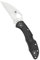 Spyderco Unisex-Erwachsene, Klingenlänge: 7.29 cm, Lockback Delica 4 Black FRN Plain Wharncliffe Klappmesser, schwarz