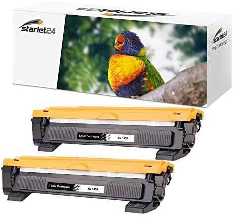 Starlet24 TN1050 Toner Kompatible für Brother TN-1050 für MFC-1910W DCP-1612W DCP-1610W DCP-1510 MFC-1810 HL-1110 HL-1210W DCP-1512 HL-1212W HL-1112 (Schwarz, 2er-Pack)