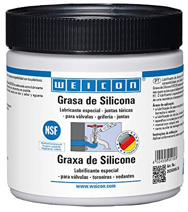 WEICON Grasa de Silicona | 450 g | Especial para válvulas, grifería y Juntas | Apto para Agua Potable