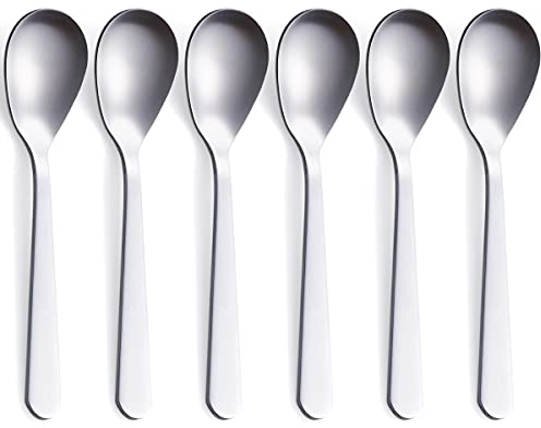 FULLYWARE Demitasse Lot de 6 cuillères à café en acier inoxydable finition satinée 11,9 cm
