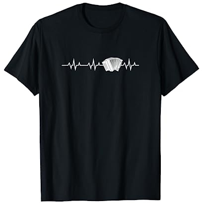 Heartbeat Herzschlag Steirische Harmonika Quetschn T-Shirt